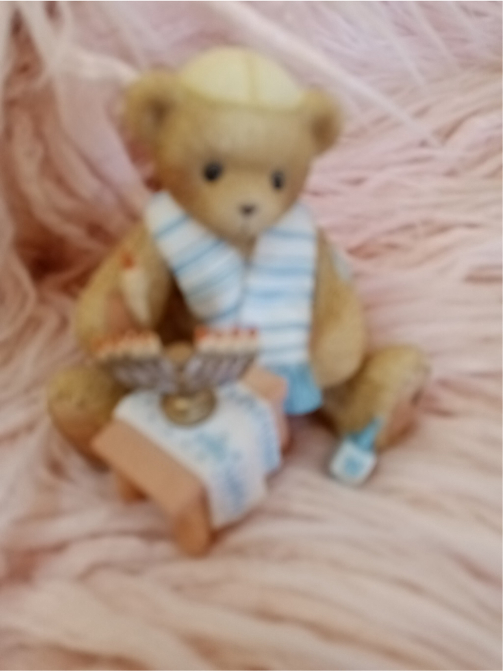 Cherished Teddies "Celebrate With The Light Of Love" Bear Lighting Menorah 2005
